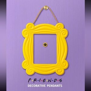 NWT Friends Tv Show Yellow Frame Shaped Wall Hanging Decor